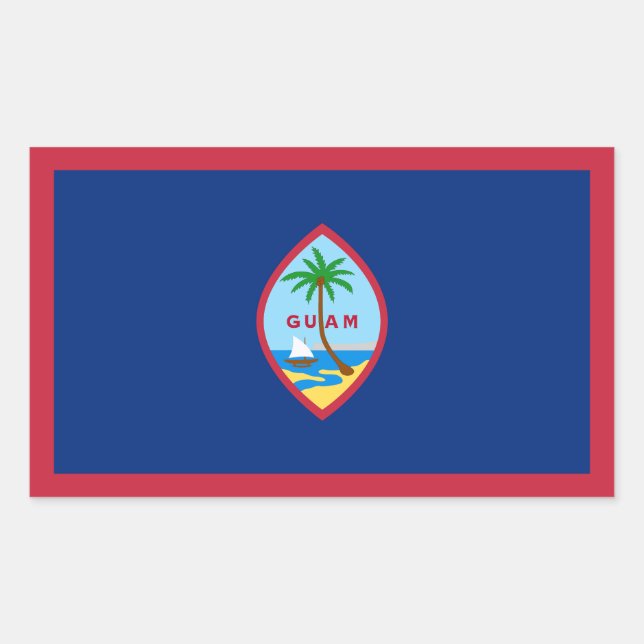 Guam Flag Rectangular Sticker (Front)