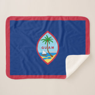 Guam Flag Sherpa Blanket