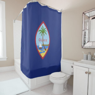 Guam flag shower curtain