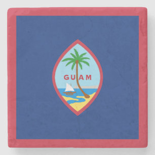 Guam Flag Stone Coaster