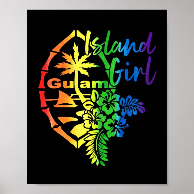 Guam Flower Island Guamanian Girl Poster (Front)