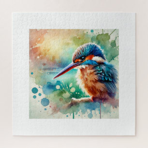 Guam Kingfisher Bird 150624AREF120 - Watercolor Jigsaw Puzzle
