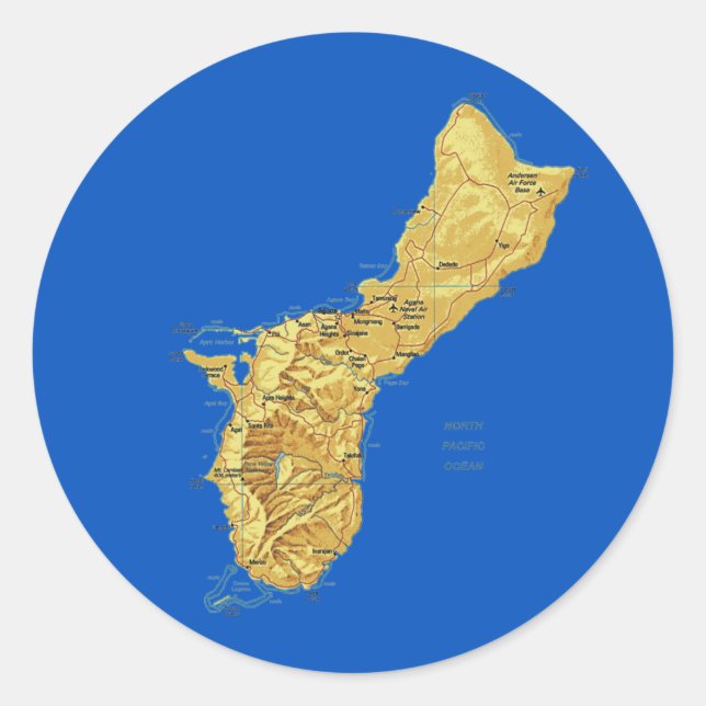 Guam Map Sticker (Front)