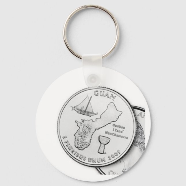 guam-quarter key chain (Front)