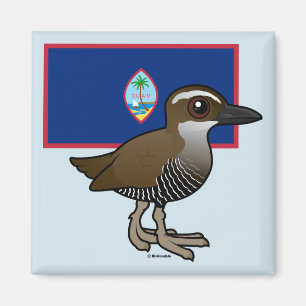 Guam Rail with Flag Magnet