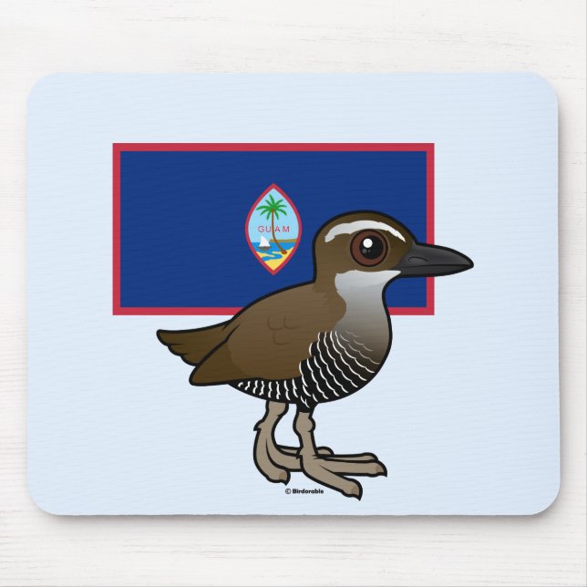 Guam Rail with Flag Mouse Pad (Front)
