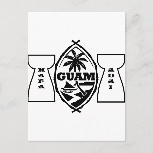 Guam seal with latte stones postcard (Front)