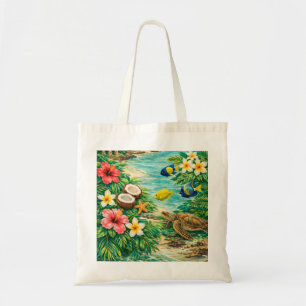 Guam Tropical Beach Paradise Sea Turtle Tote Bag