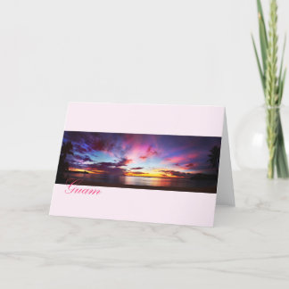 GUAM Tumon Bay Sunset panoramic Thank You Card