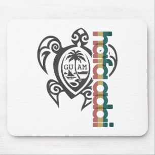 Guam Turtle Hafa Adai Guam Fishing Shirt Chamorro Mouse Pad