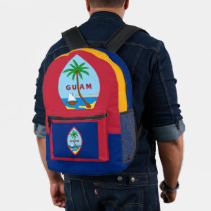 Guamanian Flag Backpack, USA, Guam Bag, Printed Backpack