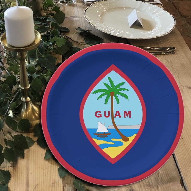 Guamanian Flag plates, party, sports, Guam Paper Plate (Creator Uploaded)