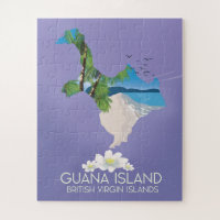 Guana Island British Virgin Islands travel poster