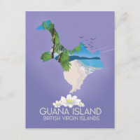 Guana Island British Virgin Islands travel poster