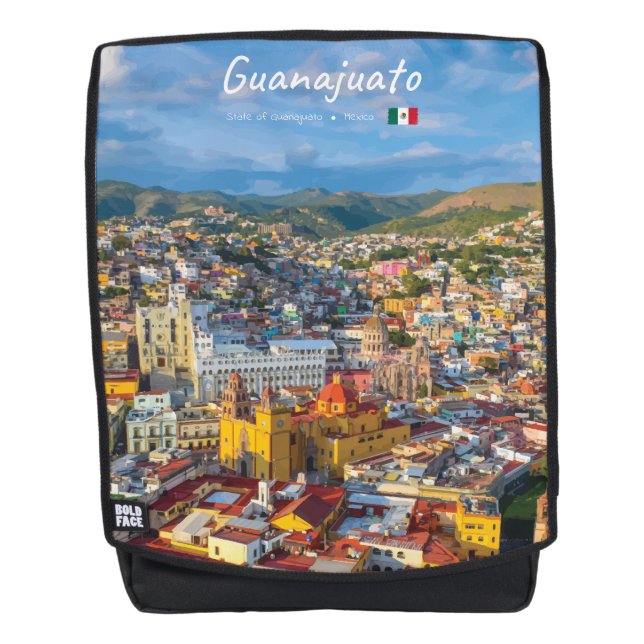 Guanajuato, Mexico - Colourful Cityscape Backpack (Front)