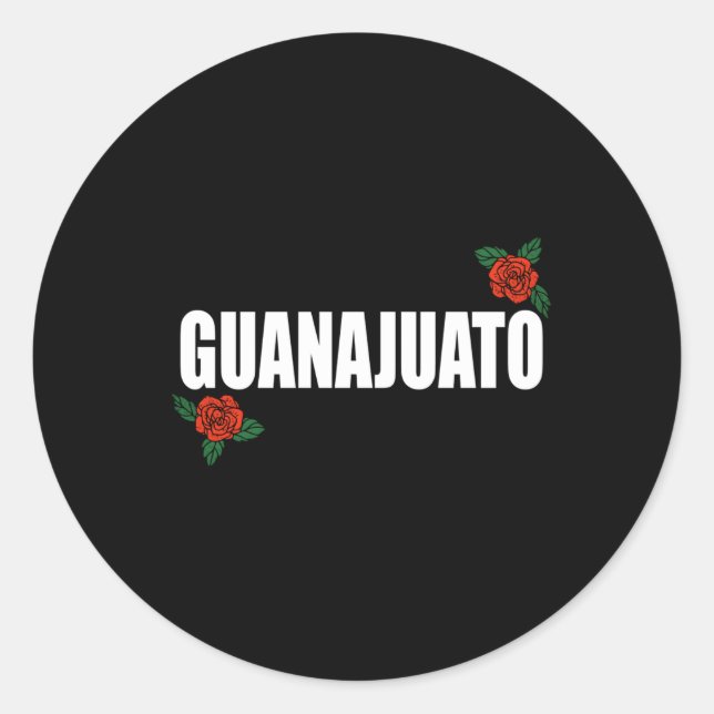 Guanajuato Mexico Mexican State Estado Rose Classic Round Sticker (Front)