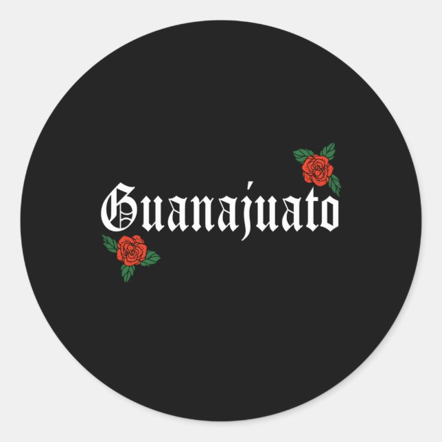 Guanajuato Mexico Mexican State Rose Classic Round Sticker (Front)