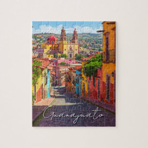 Guanajuato Mexico Watercolor Jigsaw Puzzle