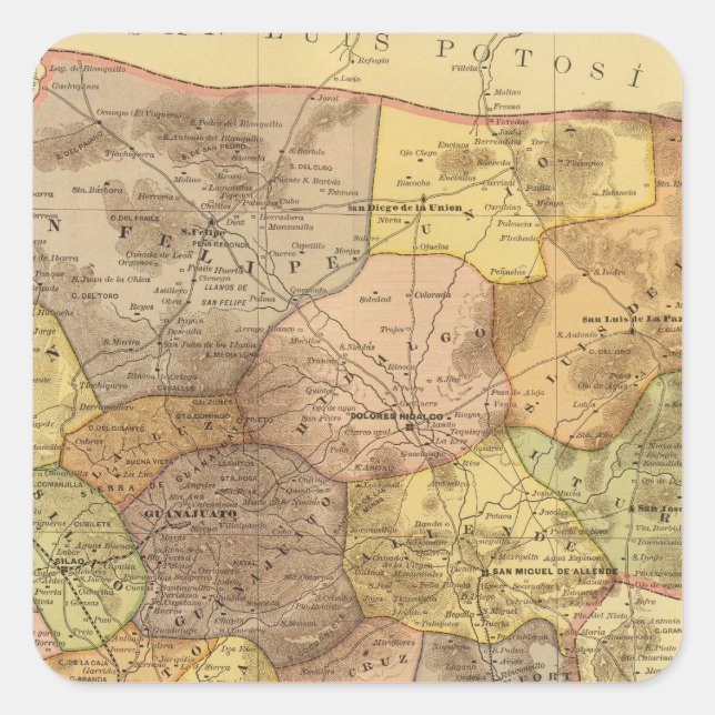 Guanajuato Square Sticker (Front)