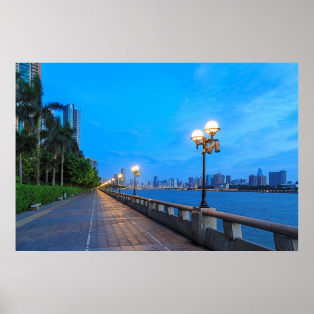 Guangzhou City waterfront Poster (Front)