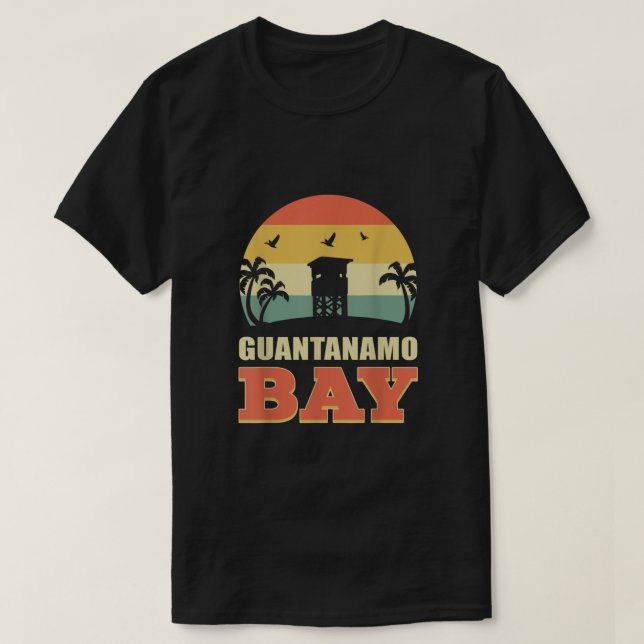Guantanamo Bay - GTMO Land Mine Barbed Wire Point  T-Shirt (Design Front)