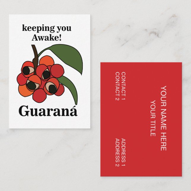Guarana Fruit Plant Botanical Business Card (Front/Back)