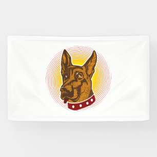 Guard Dog Belgian Malinois Shepherd Banner