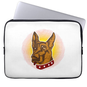 Guard Dog Belgian Malinois Shepherd Laptop Sleeve