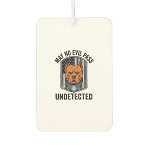 Guard Dog May No Evil Pass Vintage Vector Design Car Air Freshener