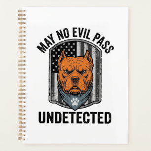Guard Dog May No Evil Pass Vintage Vector Design Planner
