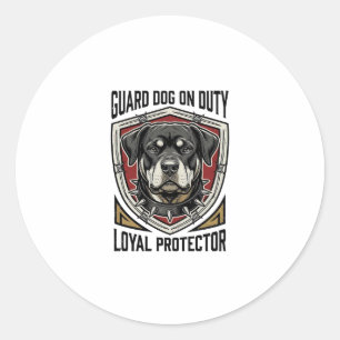Guard Dog Shirt Vintage Engraved Protector Art_1 Classic Round Sticker