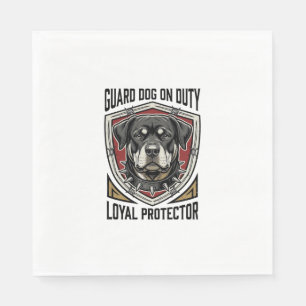 Guard Dog Shirt Vintage Engraved Protector Art_1 Napkin