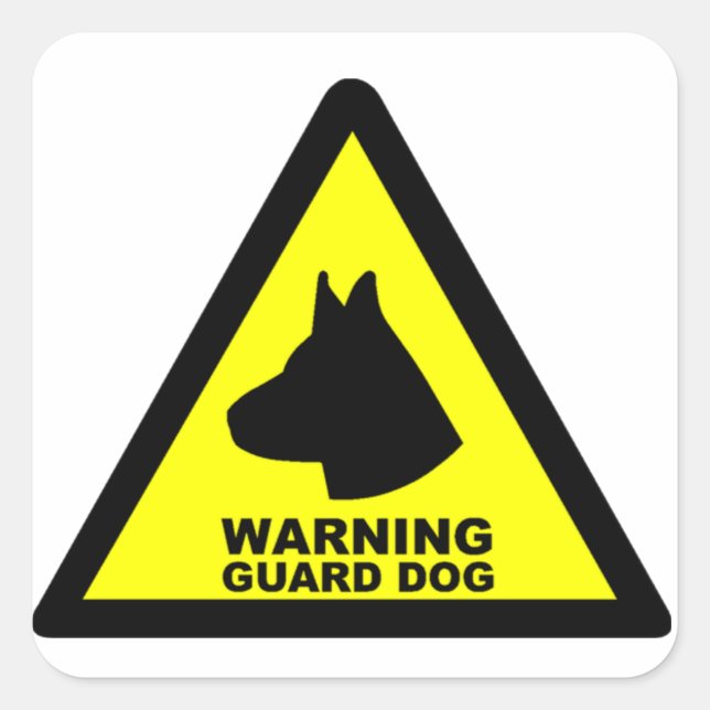 Guard Dog Symbol Square Sticker (Front)