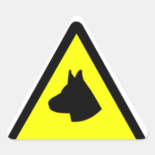 Guard Dog Symbol Triangle Sticker