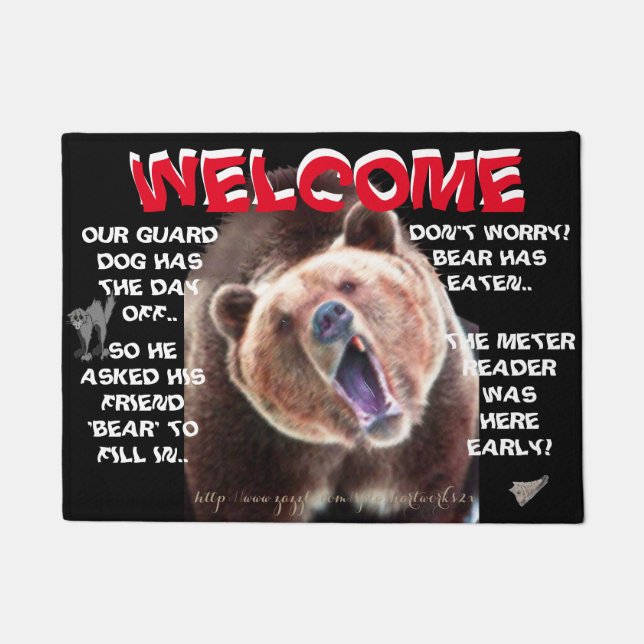 "Guard Dogs day-off" Doormat (Front)