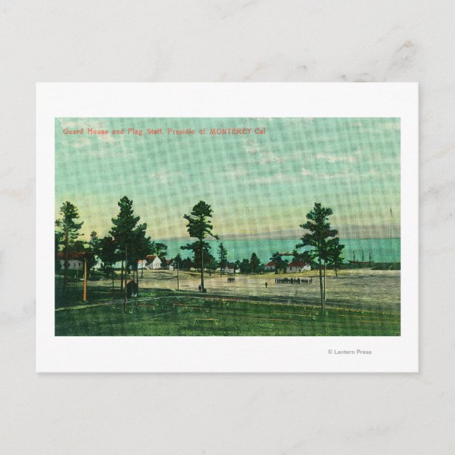 Guard House, Flag Staff View at the Presidio Postcard (Front)