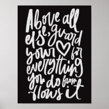 Guard your Heart Bible Scripture Poster