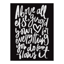 Guard your Heart Bible Scripture Poster