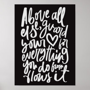 Guard your Heart Bible Scripture Poster