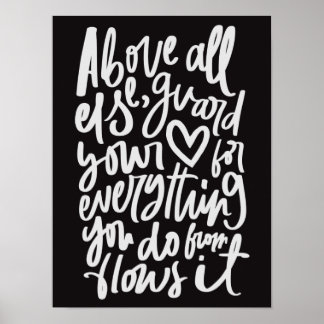 Guard your Heart Bible Scripture Poster
