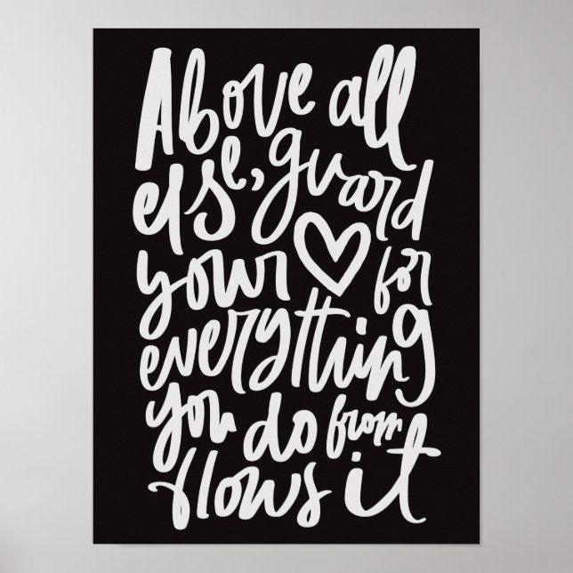 Guard your Heart Bible Scripture Poster (Front)