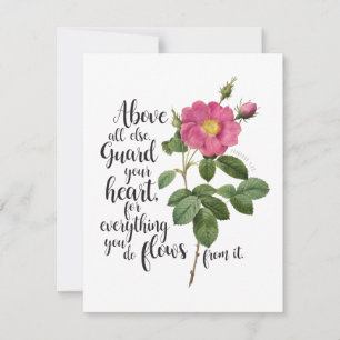 Guard your Heart - Vintage Rose, Proverbs 4:23