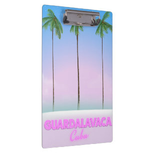 Guardalavaca Cuban vintage travel poster Clipboard