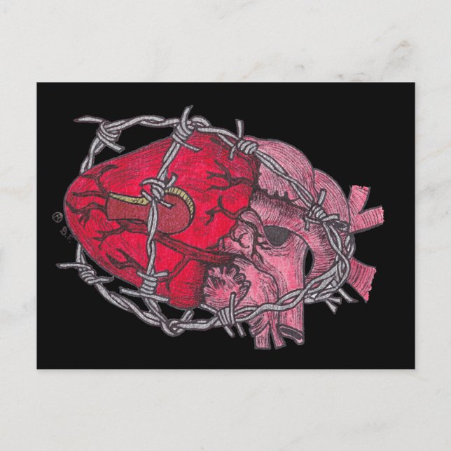 GUARDED HEART HOLIDAY POSTCARD (Front)