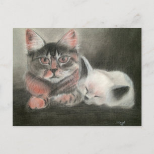 Guardian and Angel PostcardA portrait drawing of t Postcard