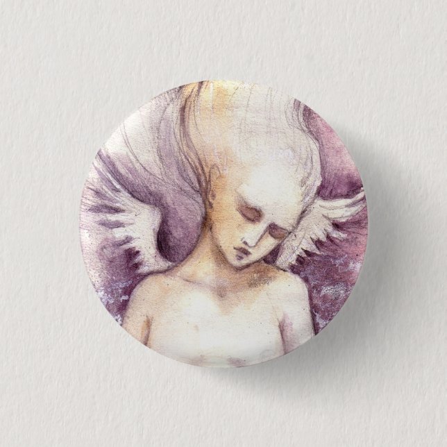 Guardian Angel 3 Cm Round Badge (Front)