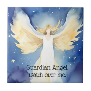 Guardian angel (4.25" x 4.25") Ceramic Tile