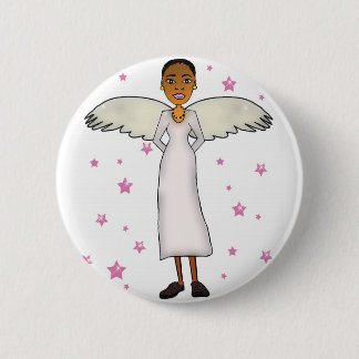 guardian angel 6 cm round badge
