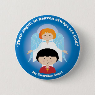 Guardian Angel 6 Cm Round Badge