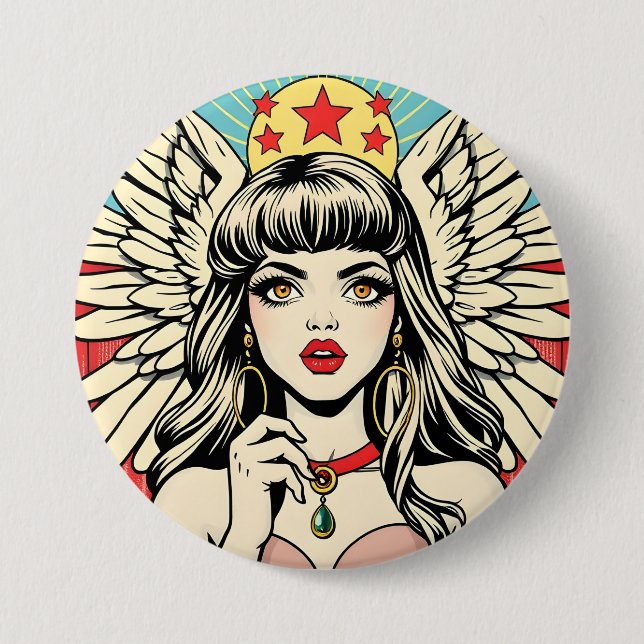 Guardian Angel  7.5 Cm Round Badge (Front)